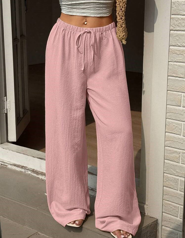 Loose Casual Plain Pants