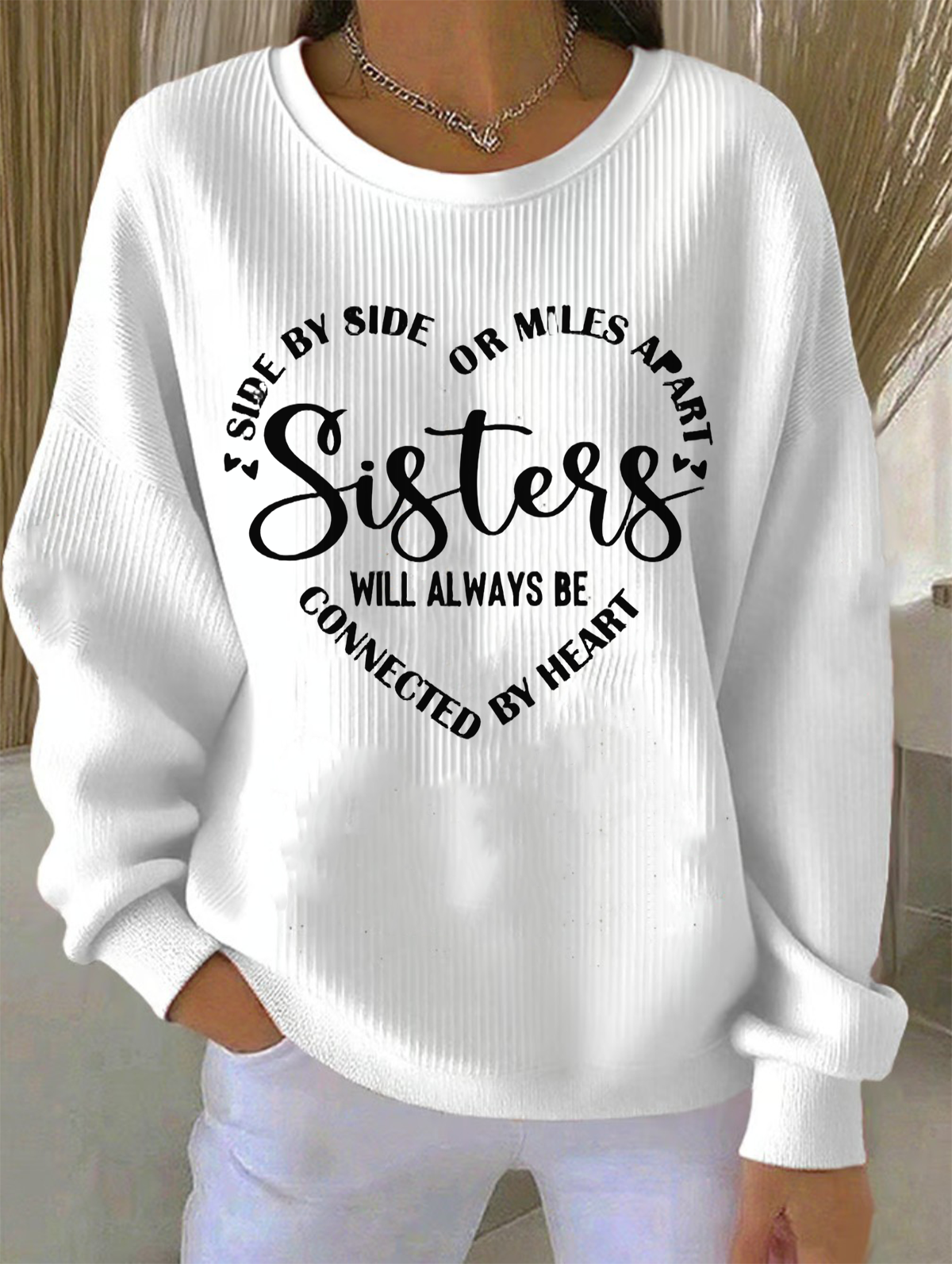 Loose Simple Letter Pattern Sweatshirt