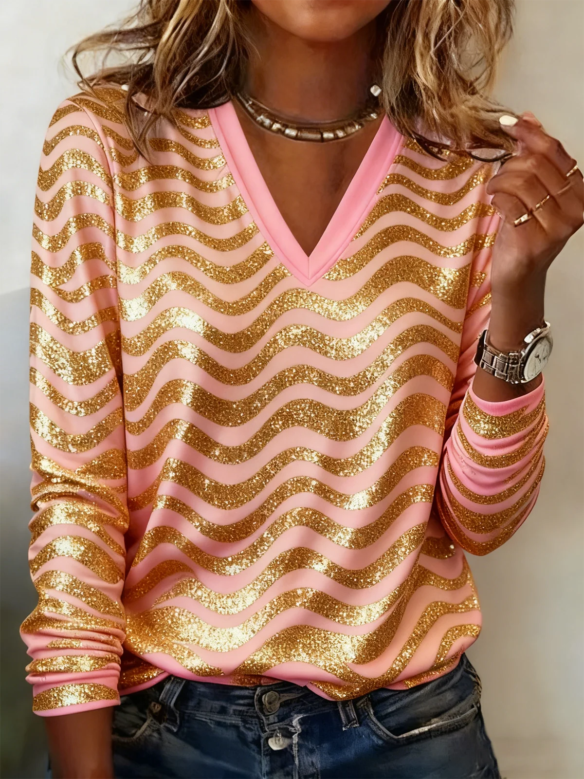 Sexy Cotton V Neck Regular Fit T-Shirt