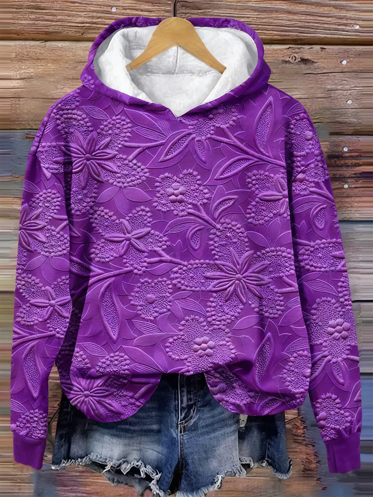 Casual Loose Cotton-Blend Hoodie