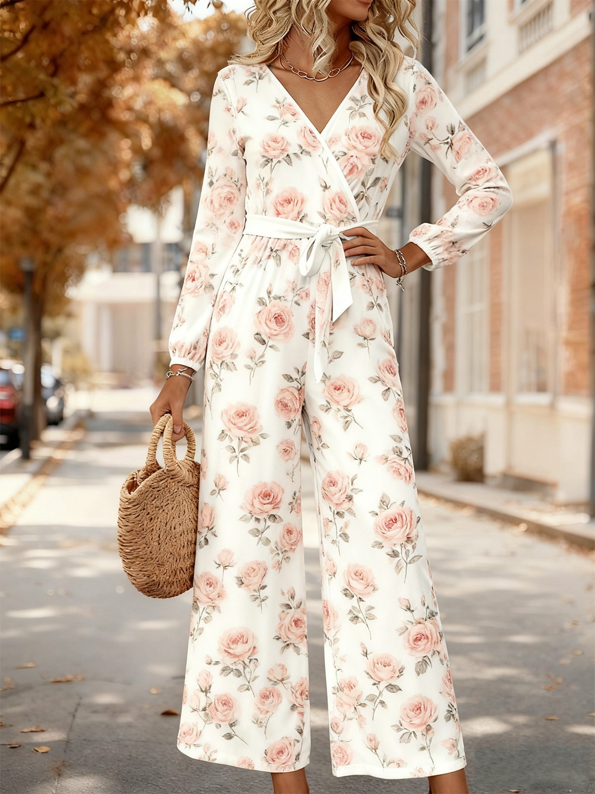 Gradient Pattern Loose Elegant Jumpsuit