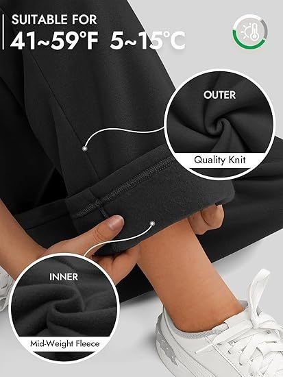 Women's  Elastic Waist H-Line Wide Leg Pants Daily Going Out Pants Gray Casual Split Joint Plain Fleece-lined Sweatpants