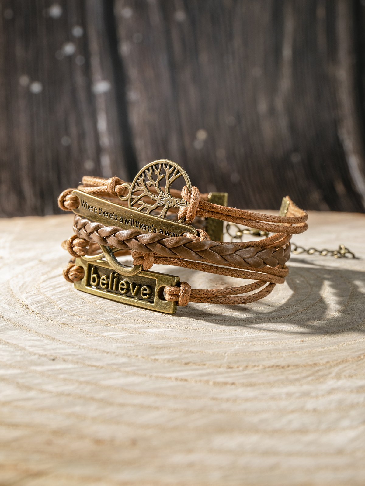 Zolucky Bohemian Vintage Multilayer Leather Rope Bracelet