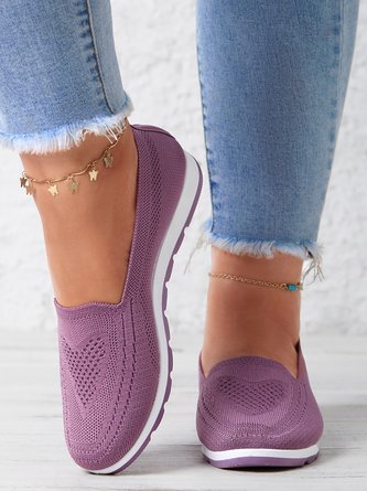Soft Comfortable Lightweight Flyknit Slip-On Sneakers