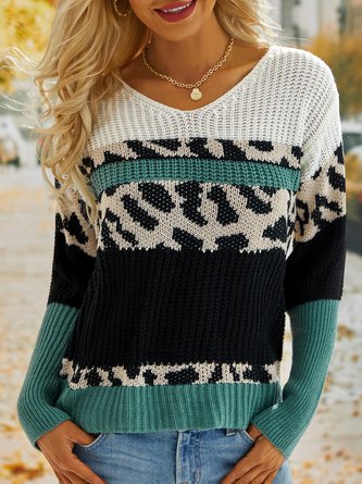 Multicolor Shift Long Sleeve Sweater