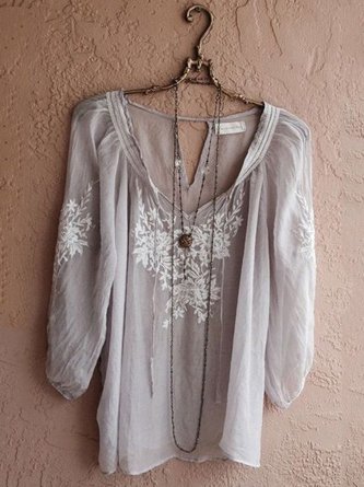 Women's  Casual V Neck   Half Sleeve Shirt & Top