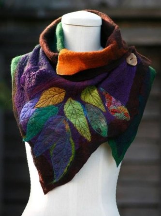 Women Vintage Purple Scarf