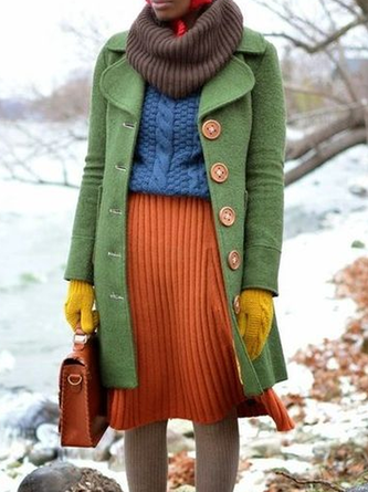 Cotton-Blend Casual Coat & Jacket