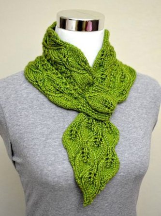 Women Winter Neckchief Warm Knitted Plain Scarf