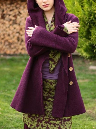 Long Sleeve Solid Hoodie Jacket