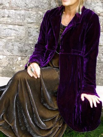 zolucky Black Shawl Collar Solid Long Sleeve Shift Cardigan
