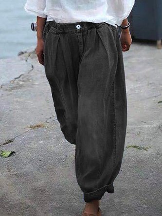 Elastic Waist Harem Jeans Denim Jeans