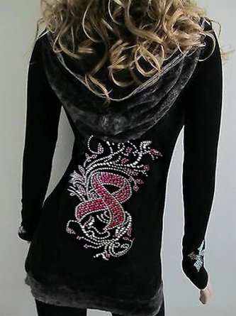 Long Sleeve Hoodie Cotton-Blend Sweatshirts