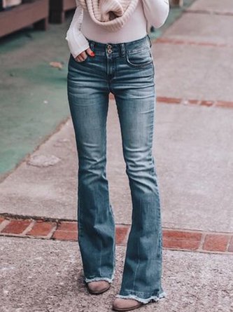Slim-fit denim flared Jeans