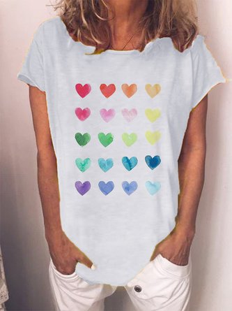 Summer casual printed loose short-sleeved T-shirt