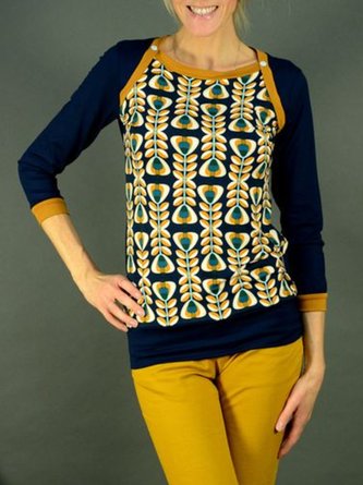 Casual Printed Long Sleeve T-shirt
