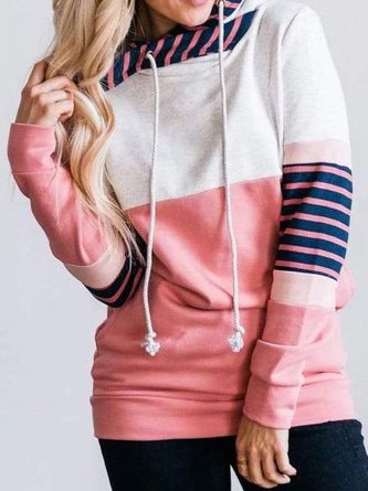 Stripes Hoodie Long Sleeve Sweatshirt