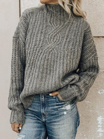 Casual Turtleneck Sweater Pullover