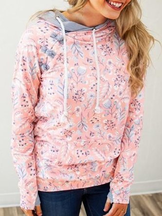 Plus Size Hoodie Boho Cotton-Blend Sweatshirts