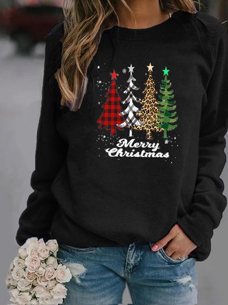 Women Christmas Top Printed Multicolor Long Sleeve Plus Size Hoodies Xmas Hoodies