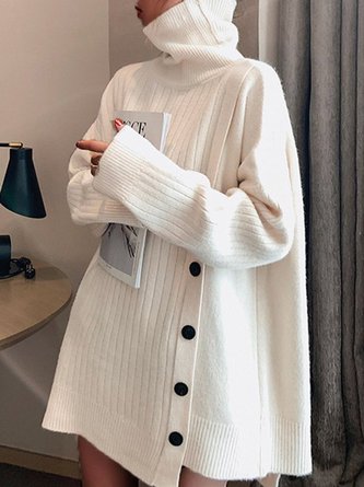 Turtleneck Long Sleeve Casual Sweater