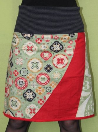 Cotton Patchwork Skirt