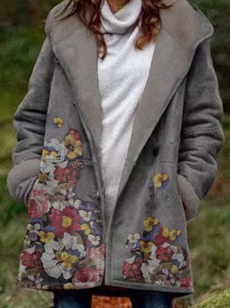 Large size Long Sleeve Vintage Hoodie Overcoat