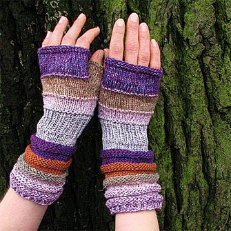 Outlander Inspired fashion accessories for Women Gift for Lady knit wool fingerless gloves Unmatched Hand Knit Striped