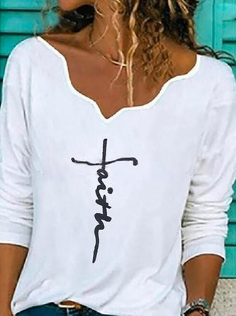 Cotton Letter T-shirt