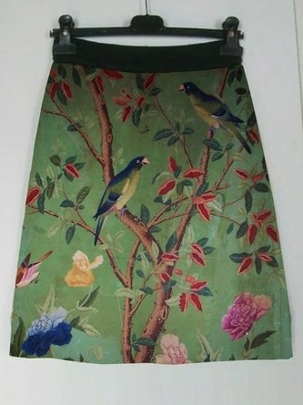 Plus Size Casual Vintage Cotton-Blend Skirt