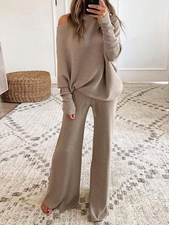 New Chic Autumn And Winter Loose Vintage Long Sleeve Plus Size Casual Suit