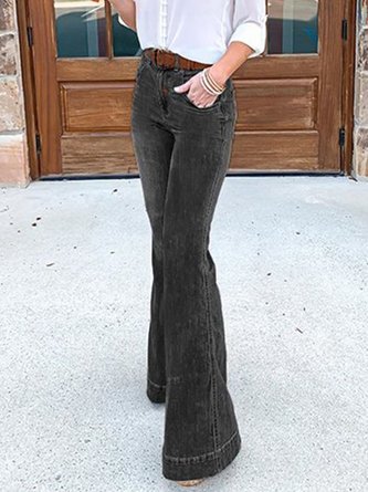 70s High Waist Stretchy Bell Bottom Jeans