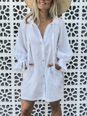 Long Sleeve Casual Weaving Dress
