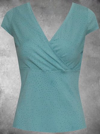 Casual Short Sleeve Printed Top