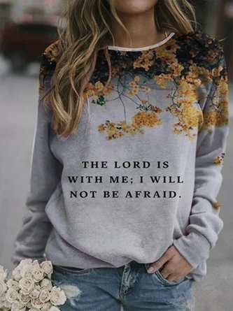 Crew Neck Printed Floral Vintage Tops
