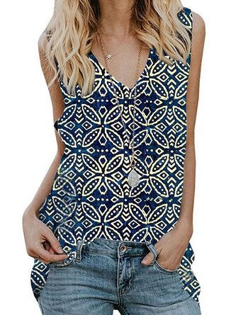 Sleeveless Vintage Shirt & Top