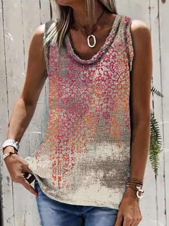 Vintage Casual Sleeveless Shirt & Top