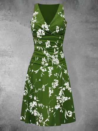 V Neck Elegant Cross Knitting Dress