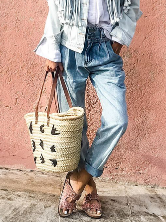 Solid Casual Jeans