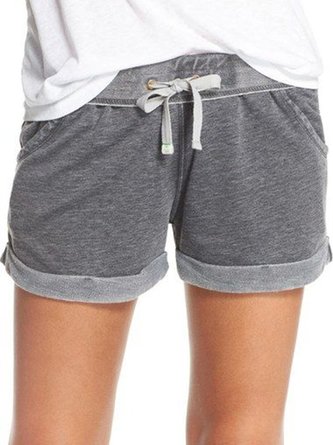Solid Casual Pockets Sports shorts