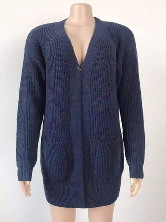 Solid Basic Long Sleeve Sweater coat