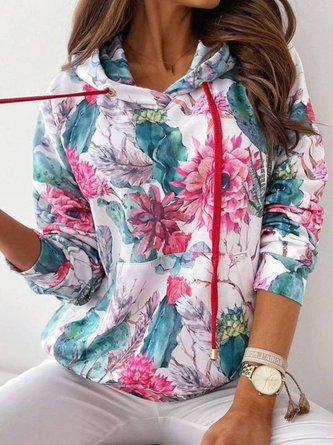 Printed Long Sleeve Casual Sweatshirt