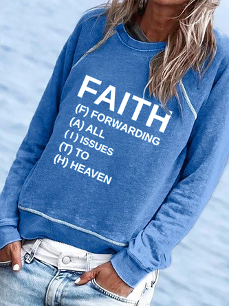 Casual Slogan Sweatshirt
