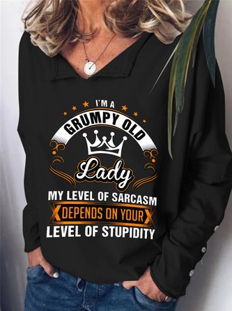 Casual Long Sleeve Printed Top T-shirt