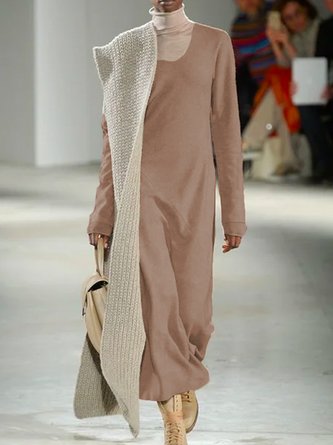 Cotton Blends Knitting Dress