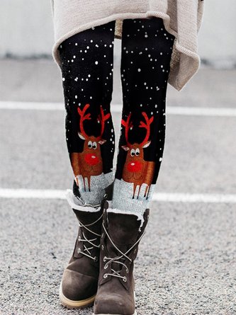 Christmas Regular Fit Leggings Xmas Leggings