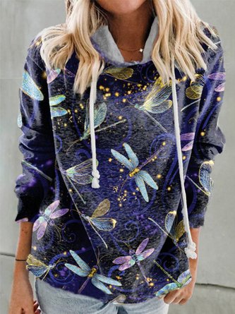 Casual Long Sleeve Printed Sweatshirts