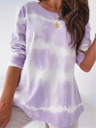 Casual Long Sleeve Crew Neck Sweatshirts
