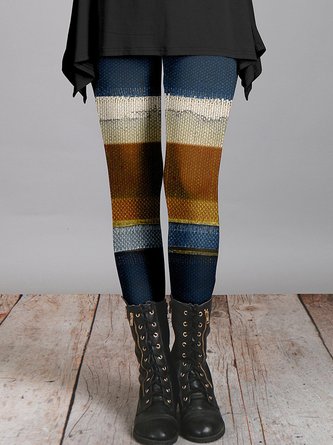 Basics Regular Fit Geometric Leggings