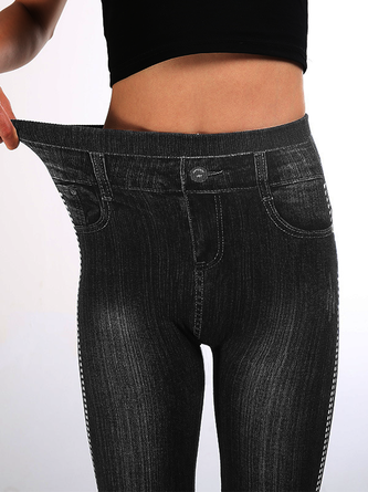 Plain High Stretch Skinny Pants